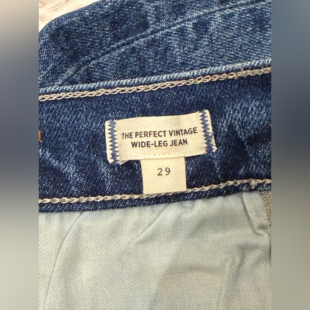 Madewell The Perfect Vintage Wide-Leg Jeans 29 Clemens Wash High Rise Button Fly - Picture 10 of 11